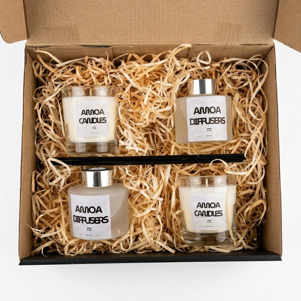 Special AMOA Package – 2 Diffusers X 2 candles Black Box