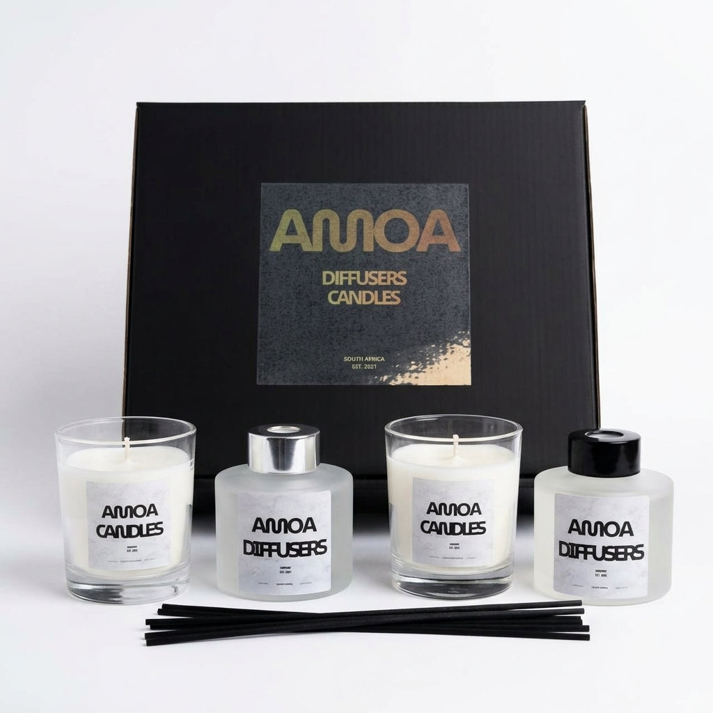 Special AMOA Package – 2 Diffusers X 2 candles Black Box